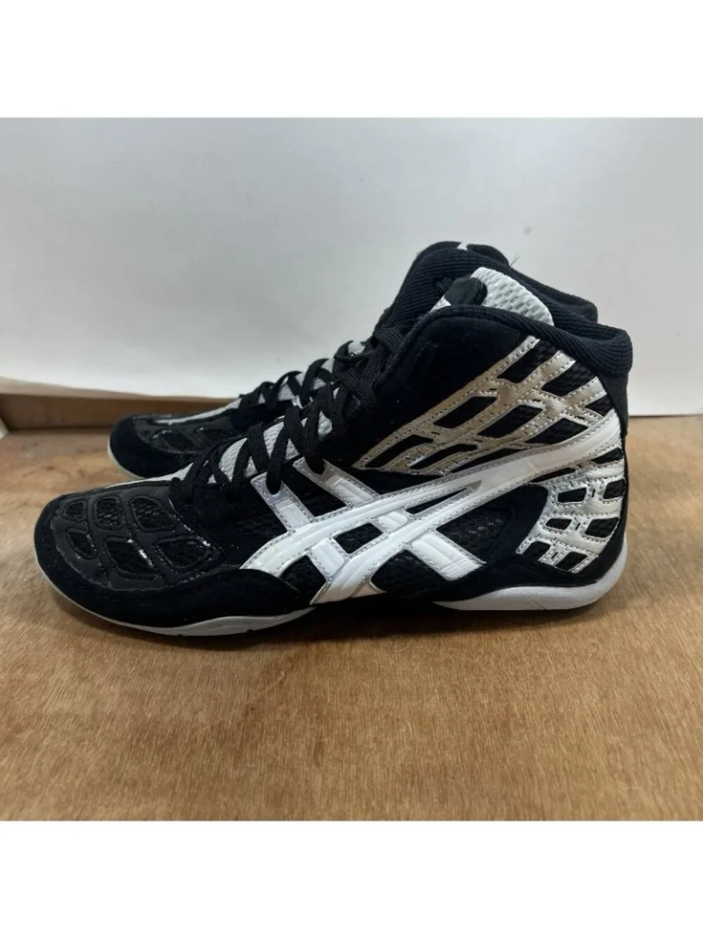 Asics Split Second Men's Size 9 Black Wrestling Shoes Sneakers J203Y